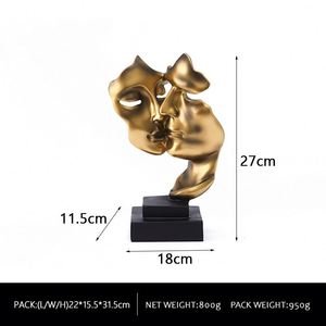 Nordic Resin Home Accessories Decorative Lovers <b>Statues</b> Home Decor Kiss Sculpture Valentine's Day Wedding Gift Christmas Gift - Product Image 6