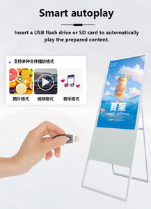 Indoor 32-Zoll-Touchscreen Tragbare bewegliche Digital Signage Werbe maschine Android Os CMS Poster Display Supermarkt <span class=keywords><strong>Promo</strong></span> - Product Image 4
