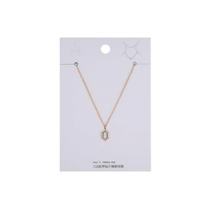 Collana Pentagonale in Acciaio Inossidabile con Strass, Gioielli alla Moda per Donne - Product Image 1