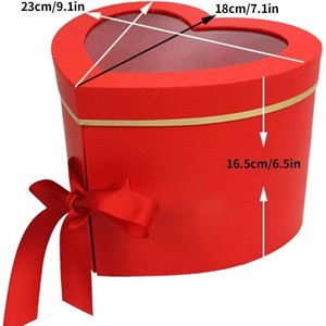 Valentine's Day Tired Heart Shaped Flower <b>Box</b> <b>Red</b> Cardboard With Lid For Holiday Gift Set - Product Image 2