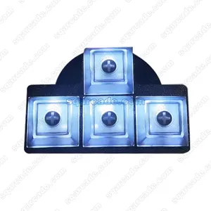 Verlichte Kersen Korte Zilveren Schacht Stijl Mixbox 360 Wasd Keycap Arcade Joystick Vervangt Hitbox Retro Arcade Joystick