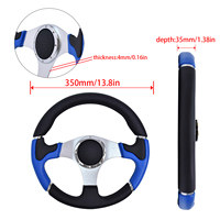 TIYPEOR Roues universelles 350mm Automobile Sport Volant en cuir Drift Roues personnalisées
