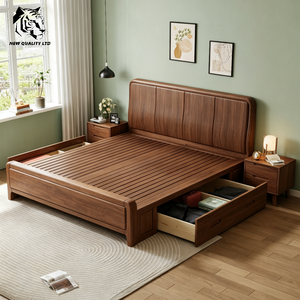 Cama de madera tamaño matrimonial, nueva, moderna, de fábrica china, la más barata, personalizable, gran stock, envío inmediato, muebles de dormitorio. - Product Image 6
