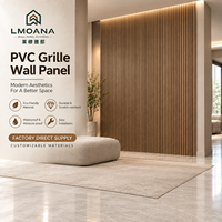 Panneau mural en PVC de couleur unie, imperméable, ignifuge, grille cannelée, revêtement facile à installer, design graphique pour fond de télévision intérieur