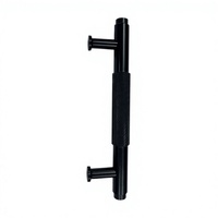 Poignées de meuble moletées noires mates, poignées en métal, quincaillerie industrielle pour tiroirs de cuisine et armoires