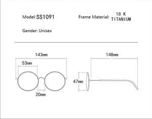 Superovo bán buôn 18K mạ vàng full-rim Titan thời trang in Trọng lượng nhẹ unisex kính khung tất cả các hình dạng khuôn mặt hàng ngày - Product Image 5