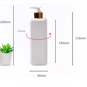 Tùy chỉnh 500ml vuông chăm sóc da mỹ phẩm bao bì container nhựa chai dầu gội đầu với Lotion bơm - Product Image 6