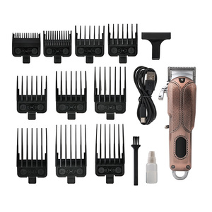 Trimmer per barba da uomo ricaricabile USB professionale con lunghezza regolabile capelli in acciaio inox per Clipper per uso domestico - Product Image 4