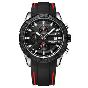 Cronógrafo multifuncional luminoso Calendario Reloj deportivo de silicona Reloj de pulsera de cuarzo Dial grande Deportes al aire libre Reloj de hombre - Product Image 3