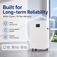 Système de batterie de stockage d'énergie domestique solaire hybride LiFePO4 16kWh 51.2V 314Ah CAN IEC62619 IEC63056 CE IP65 sur pied 8000+