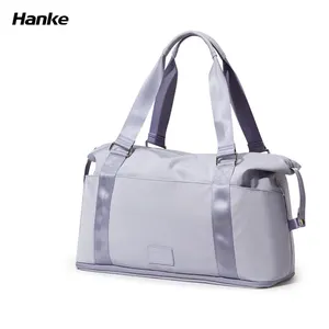 汉克设计师可扩展可折叠可折叠瑜伽运动包粉色旅行行李包套装