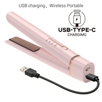 Plancha de Pelo Inalámbrica de Cerámica con LED, Portátil, 4800mAh, Mini Herramienta de Peinado con Protección de Apagado Automático