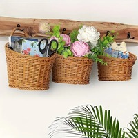 Panier de rangement mural vintage en plastique pour gingembre et ail, style rétro, portable, petit, pour ustensiles de cuisine