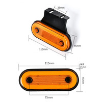 Feux de Gabarit Latéraux pour Remorque Réflecteur 12V 24V LED Feux d'Encombrement pour Camion Bus Van Camping-Car Feux de Position Latéraux