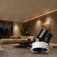 Moderna Lámpara LED COB Empotrable Ajustable de 12W, Foco Empotrado UGR<19, Iluminación Comercial para Proyectos de Hoteles y Comercios LP-AJ8292-NR-22