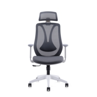 Chaise de bureau ergonomique moderne à dossier haut en tissu maillé respirant pivotante pour projet