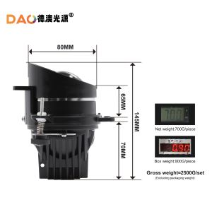 Lampu Kabut Mobil Universal J7 3.0 Inch <span class=keywords><strong>LED</strong></span> Proyektor Lensa Bi-<span class=keywords><strong>LED</strong></span> Lampu Kabut Proyektor Lampu Mengemudi Kabut Laris Manis - Product Image 4