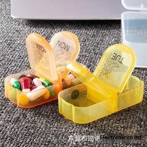 Wholesale 7 Days 14 Grid Dustproof Medicine Storage <b>Box</b> <b>Plastic</b> Rectangle Sub-<b>Box</b> with Aluminum for Food Load Capacity 5kg - Product Image 1