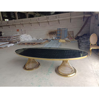 Ensemble de tables de salle à manger modernes en acier inoxydable 2025 – Tables rondes et ovales pour banquets, mariages, hôtels et écoles, à vendre
