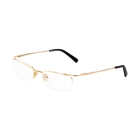 Gafas Ópticas Clásicas de Metal con Media Montura para Hombre, Diseño Cuadrado Moderno, Ajuste Cómodo para Todas las Formas de Rostro, Personalizables