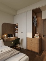 Armoire personnalisée pour enfants, armoire de rangement pour chambre d'enfant avec bureau, meubles pour enfants en bois massif moderne