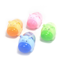 Haute qualité mignon hippopotame animal sacapuntas impression de logo personnalisé marque privée portable dessin animé manuel taille-crayon