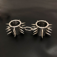Menottes à pointes en acier inoxydable de 6 cm de haute qualité pour adultes, jouet de bondage pour couples, menottes BDSM pour exercices de Kegel