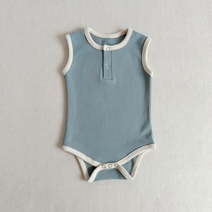 Gilet sans manches <span class=keywords><strong>Hagi</strong></span> en pur coton pour nouveau-né, style nordique, très vendu, pour l'été, couleur unie - Product Image 3