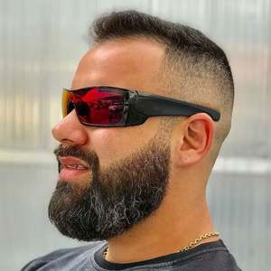 Lunettes de soleil de cyclisme enveloppantes personnalisées avec logo 2025, mode homme femme, protection UV400, style Y2K punk, verres monobloc - Product Image 2