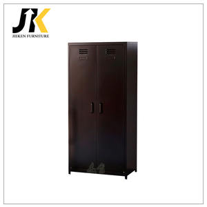Armoire métallique à 2 portes pour usage domestique, <span class=keywords><strong>casier</strong></span> verrouillable en acier pour vêtements avec barre de suspension pour dortoir du personnel et <span class=keywords><strong>vestiaire</strong></span> de salle de sport - Product Image 3