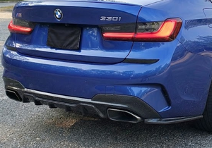 Autres accessoires modifiés Diffuseur de pare-chocs arrière en fibre de carbone pour BMW Série 3 G20 330i M Sport Berline 2019 2020 Kit carrosserie style MP - Product Image 6