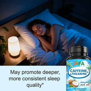 Cápsulas Blandas de Cafeína y L-Teanina con Logotipo Personalizado, Suplemento para Dormir Hecho con Aceite MCT, Favorece la Calma Mental, para Adultos - Product Image 6