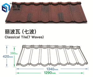 แผ่นหลังคาเห<span class=keywords><strong>ล</strong></span>็กเค<span class=keywords><strong>ล</strong></span>ือบหิน วัสดุก่อสร้างคุณภาพสูง 50 ปี - Product Image 3