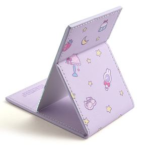 Fashion Cute Pattern Wholesale Portable <b>Rectangle</b> PU Leather Makeup Folding <b>Mirror</b> - Product Image 4