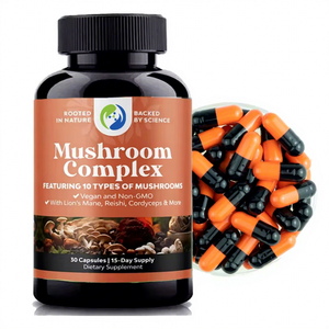 Ausreson Mushroom Supplement 10 Koffie Mushroom Blend Reishi Lions Mane <span class=keywords><strong>Cordyceps</strong></span> Chaga Mushroom Complex Capsules - Product Image 1