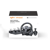 Volante de Carreras Universal USB V9 GEN2 con Simulación de Auto, 270/900 Grados, con 3 Pedales y Palanca de Cambios, en Oferta