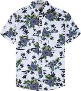Novedades Camisa informal con estampado de moda de verano para hombre Top transpirable con cuello vuelto con estampado blanco y negro - Product Image 5