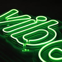 Enseignes néon LED flexibles et durables YIJIAO avec panneau acrylique, lettres néon flexibles pour usage intérieur