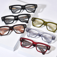 Gafas de Acetato Borregls para Mujer, Diseño de Marca 2026, Montura Cuadrada para Hombre, Lentes Ópticas G-Dragon FELLIN