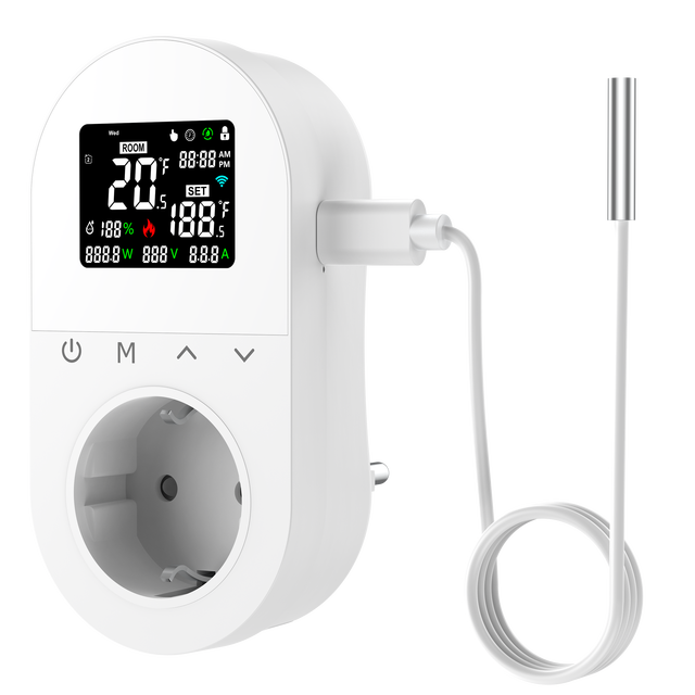 WiFi Smart LCD Plug-in with Cooling and Heating Two System Thermostat for Floor Heating Systems and Parts