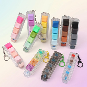 Oferta Especial: Llavero Antiestrés con Teclado Transparente de 5 Teclas, 22 Diseños, Juguete Sensorial para Aliviar el Estrés - Product Image 4