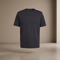 Kaos Pria 100% Katun Lengan Pendek Sporty Jersey Benang Celup Cetak Digital Ramah Lingkungan Longgar 400g