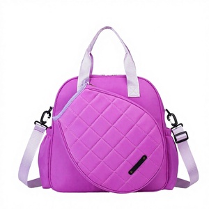 Sac de sport pour raquettes de tennis et de pickleball pour femmes, grande taille, personnalisé, en nylon imperméable, fermeture éclair, 30-40L, bandoulière amovible - Product Image 2