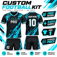 Maillots de football personnalisés à faible MOQ pour jeunes, en polyester à séchage rapide, ensembles d'uniformes de football pour enfants, vente en gros