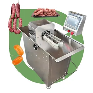 Industrial Automatic Sausage Link Twister Cutter Tie Twist Knot Linker Chorizo Tying Machine With Linker