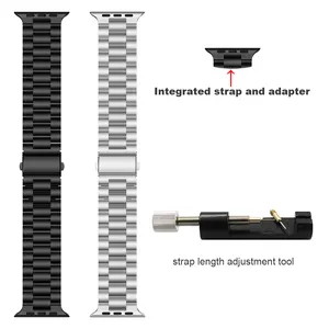 חדש נירוסטה שעונים צמידי עבור אפל שעון נשים גברים חכם אפל שעון סדרת להקת סדרת 7 44mm