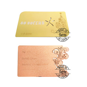 Tùy chỉnh đồng thau vàng bạc Rose Gold Black Laser Cut kim loại thẻ kinh doanh cao cấp chất lượng kim loại đã ghé thăm thẻ nổi - Product Image 1