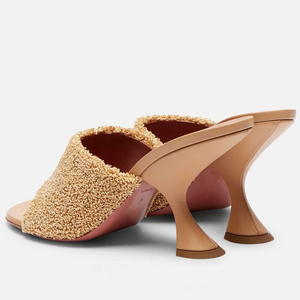 Big Size 45 Women's Open Toe Sandals Designer Style Summer on Mules Pumps Irregular High Hook Heels <b>Shoes</b> - Product Image 2