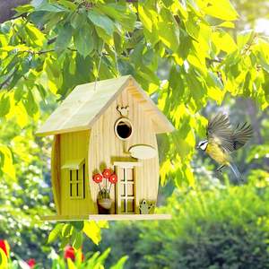 Kit de maison d'oiseau en bois bricolage pour construire l'artisanat du bois en plein air Freestyle peinture nichoir suspendu pour jardin cour décor cadeaux - Product Image 6