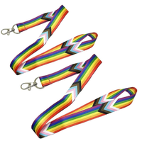 Porte-badge LGBTQ Pride Gay Lesbian Bisexual Transgender Supports Porte-clés avec boucle de dégagement et anneau plat Porte-clés
